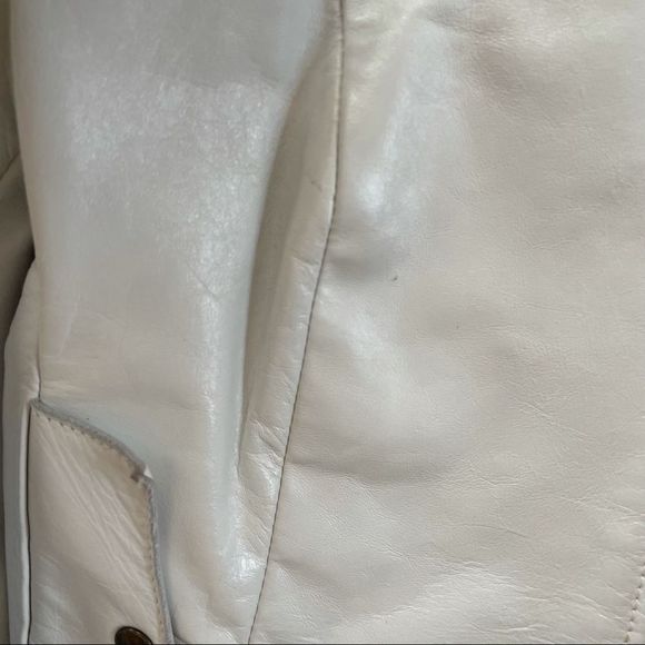 Vintage Y2K  white leather Mackage jacket XS - Picture 6 of 13
